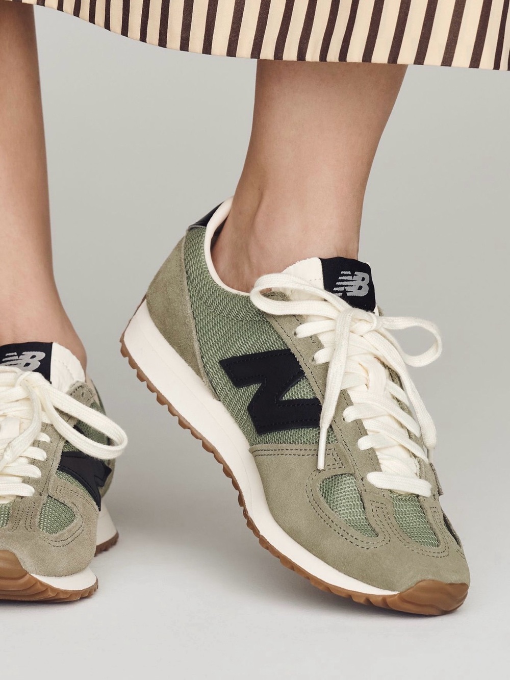 New Balance 471 Oregano - Green Suede & Mesh Runners W10, M8.5 BNWT - Picture 2 of 9